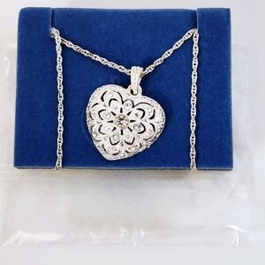 Vintage Heart Silver Tone